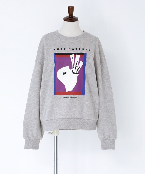 n'OrLABEL（ノアールレーベル）の「『絵画プリントスウェット』（スウェット・レディース・チャコール/ネイビー/杢グレー・2/1）」の20枚目の写真