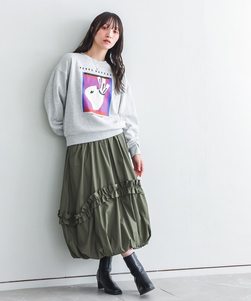 n'OrLABEL（ノアールレーベル）の「『絵画プリントスウェット』（スウェット・レディース・チャコール/ネイビー/杢グレー・2/1）」の14枚目の写真