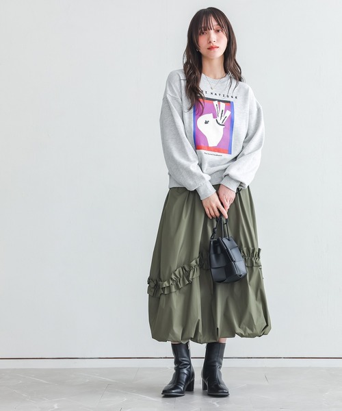 n'OrLABEL（ノアールレーベル）の「『絵画プリントスウェット』（スウェット・レディース・チャコール/ネイビー/杢グレー・2/1）」の15枚目の写真