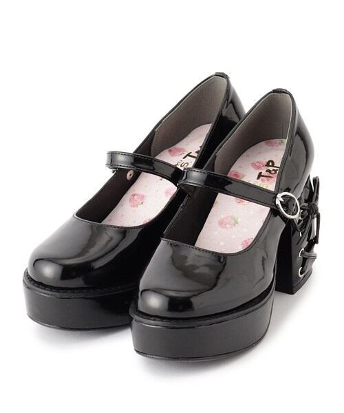 cs T&P（シーエスティーアンドピー）の「厚底ヒールレースアップパンプス（パンプス・レディース・ブラック系1/レッド系3/ホワイト系2・LL/L/M/S）」の9枚目の写真