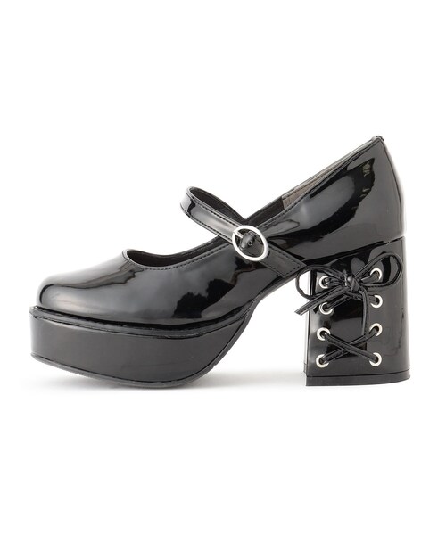 cs T&P（シーエスティーアンドピー）の「厚底ヒールレースアップパンプス（パンプス・レディース・ブラック系1/レッド系3/ホワイト系2・LL/L/M/S）」の12枚目の写真