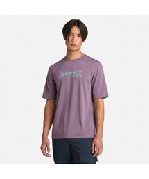 メンズ 半袖 UVプロテクション アウトドア グラフィック Tシャツ