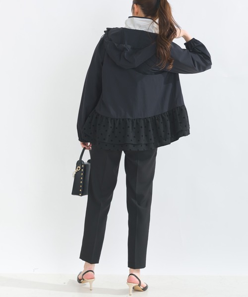 PICCIN PERLA（ピッチンペルラ）の「裾ドットフリル テフロン加工パーカー（パーカー・レディース・ブラック・M）」の16枚目の写真