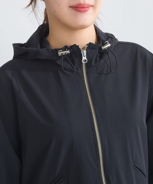 現行品✨️PICCIN PERLA 裾ドットフリル テフロン加工パーカー PICCIN PERLA パーカー 裾ドットフリル テフロン加工パーカー