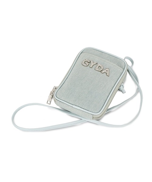 GYDA(ジェイダ)の「GYDA(ジェイダ) スマホショルダー マルチポシェット GY-B294 ラインストーンロゴ(ショルダーバッグ・レディース・ライトブルー/ブラック/アイボリー/ブルー・FREE)」の18枚目の写真