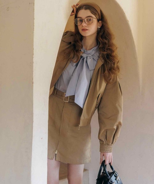 31 Sons de mode(トランテアン ソン ドゥ モード)の「ジップレイヤードスカショーパン(その他パンツ・レディース・ホワイト×ブラック/キャメル・38/36)」の17枚目の写真