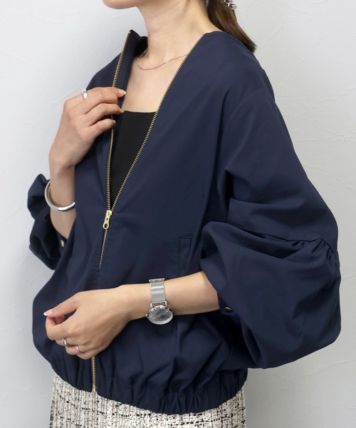 極伸びタック使いブルゾン（ブルゾン）｜Aletta vita（アレッタビータ