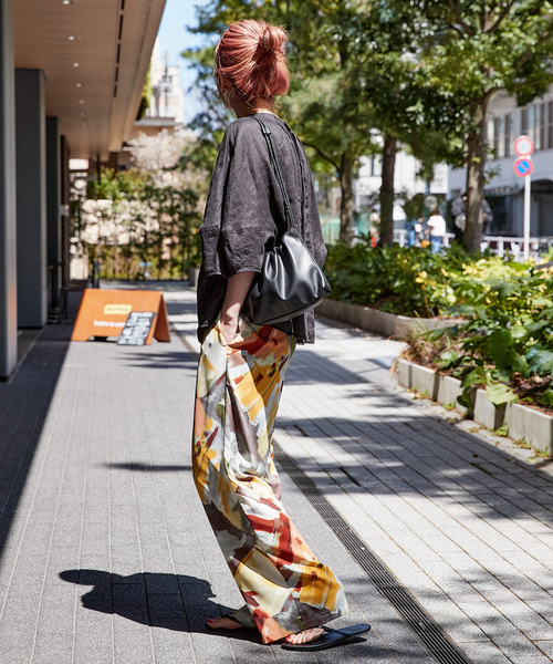 B.C STOCK(ベーセーストック)の「《追加3》手洗い可 / フレンチリネン2wayブラウス(シャツ/ブラウス・レディース・ホワイト/ブラック/ブラックミックス/カーキ/ピンク/グリーン・FREE)」の8枚目の写真