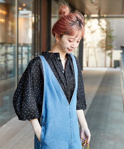 B.C STOCK(ベーセーストック)の「《追加3》手洗い可 / フレンチリネン2wayブラウス(シャツ/ブラウス・レディース・ホワイト/ブラック/ブラックミックス/カーキ/ピンク/グリーン・FREE)」の17枚目の写真