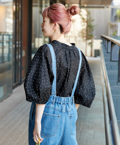 B.C STOCK(ベーセーストック)の「《追加3》手洗い可 / フレンチリネン2wayブラウス(シャツ/ブラウス・レディース・ホワイト/ブラック/ブラックミックス/カーキ/ピンク/グリーン・FREE)」の18枚目の写真