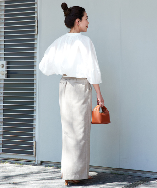 B.C STOCK(ベーセーストック)の「《追加3》手洗い可 / フレンチリネン2wayブラウス(シャツ/ブラウス・レディース・ホワイト/ブラック/ブラックミックス/カーキ/ピンク/グリーン・FREE)」の21枚目の写真