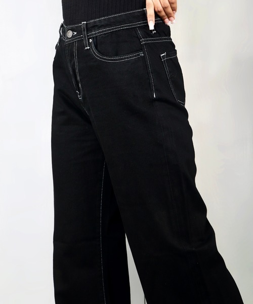 London Denim（ロンドンデニム）の「London Denim (Chelsea) Ultra Flare cut / ウルトラ ワイド ブーツカット フレア－ バギーパンツ（デニムパンツ・レディース・グレー系その他/ブラック・LL/S/M/L）」の6枚目の写真