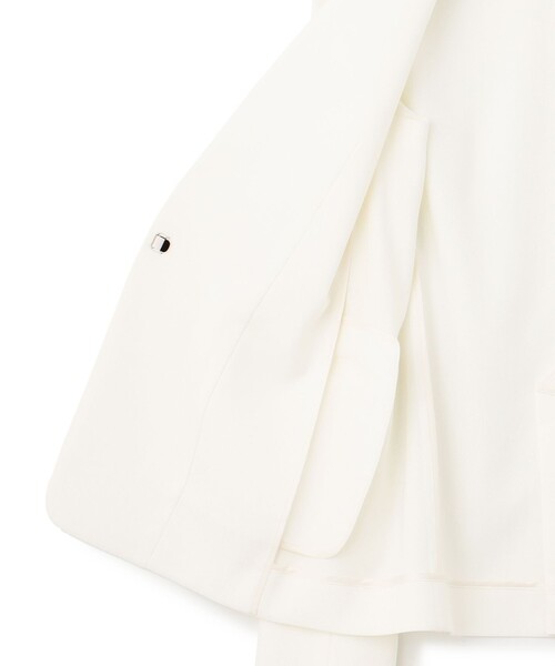 23区 S(ニジュウサンクチイサイサイズ)の「【セットアップ対応/防シワ性/洗える】アイアスマットストレッチ ノーカラー ジャケット(ノーカラージャケット・レディース・ベージュ系・30/32/34)」の12枚目の写真