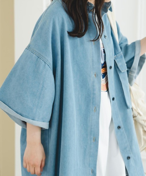 【boohoo】オーバーサイズ デニム シャツ ドレス boohoo】オーバーサイズ デニム シャツ ドレス
