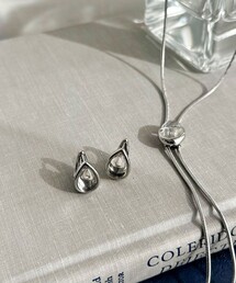 クリアしずくワンタッチピアス