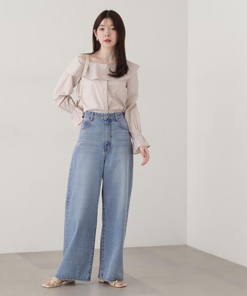 PROPORTION BODY DRESSING(プロポーションボディドレッシング)の「ハイウエストフレアーデニムパンツ / 1215130301(その他パンツ・レディース・ブルー系その他/ブルー・MEDIUM/SMALL)」の21枚目の写真
