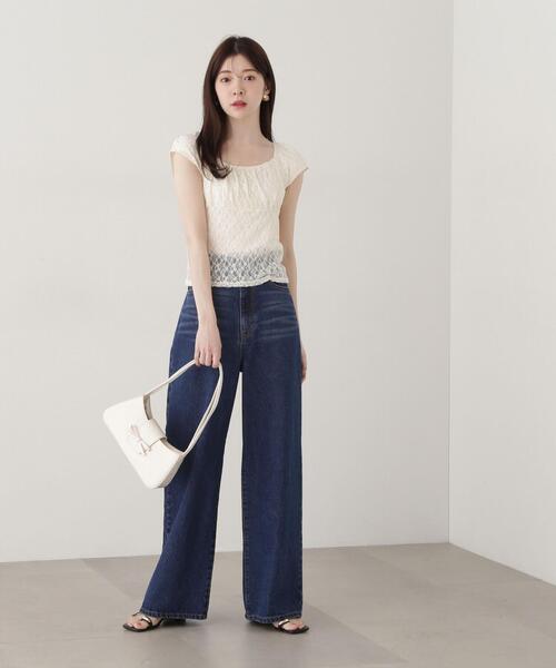 プロポーションドレッシング ハイウェストデニム ハイウエストフレアーデニムパンツ | PROPORTION BODY DRESSING