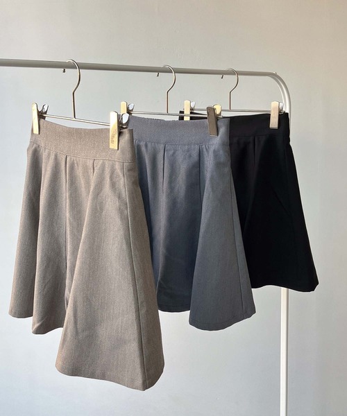 AS KNOW AS plus（アズノゥアズプラス）の「●スタイルアップ フレアミニスカート インナーパンツ 裏地付き（スカート・レディース・チャコールグレー/ブラック/ベージュ・FREE）」の20枚目の写真