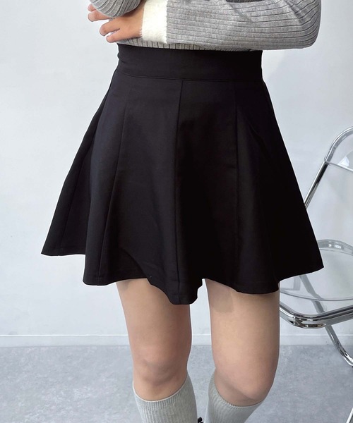 AS KNOW AS plus（アズノゥアズプラス）の「●スタイルアップ フレアミニスカート インナーパンツ 裏地付き（スカート・レディース・チャコールグレー/ブラック/ベージュ・FREE）」の11枚目の写真
