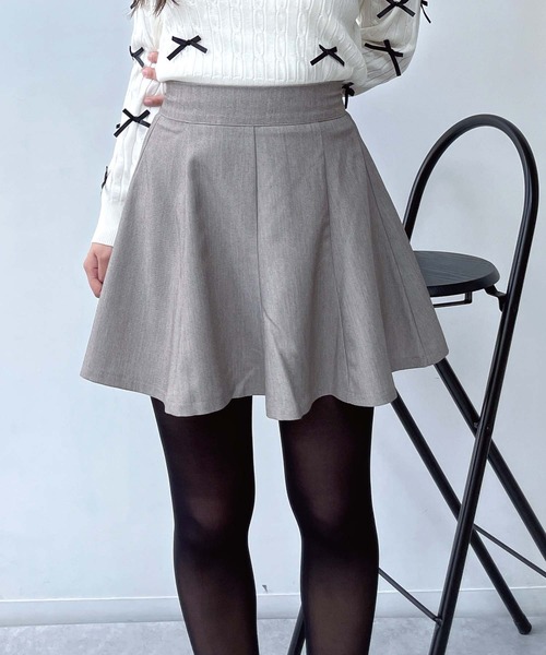 AS KNOW AS plus（アズノゥアズプラス）の「●スタイルアップ フレアミニスカート インナーパンツ 裏地付き（スカート・レディース・チャコールグレー/ブラック/ベージュ・FREE）」の16枚目の写真