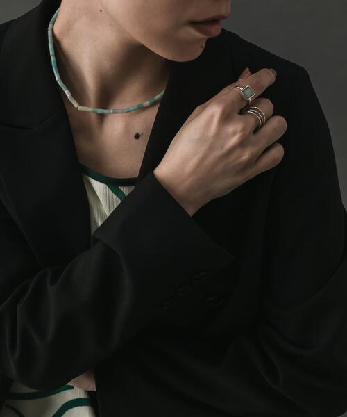 SMELLY（スメリー）の「SMELLY so’　square amazonite ring（リング・レディース・シルバー系その他・11）」の8枚目の写真