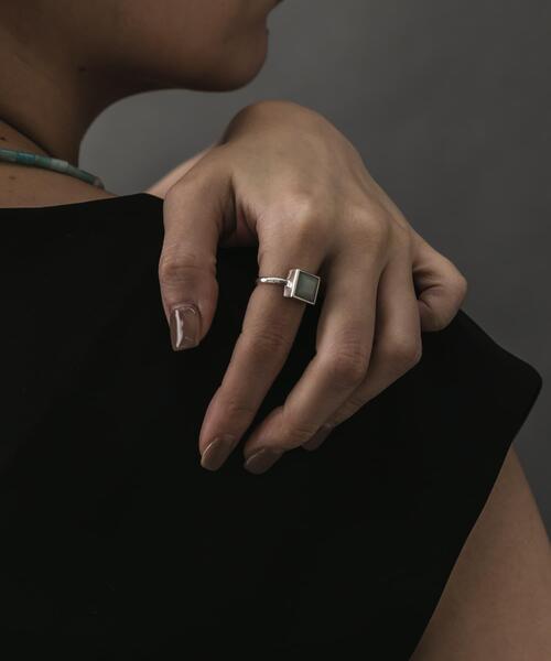 SMELLY（スメリー）の「SMELLY so’　square amazonite ring（リング・レディース・シルバー系その他・11）」の9枚目の写真