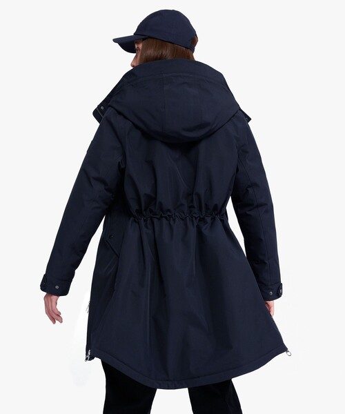 AIGLE(エーグル)の「防水 透湿 防風 GORE-TEX ゴアテックス ダックダウンフーデッドジャケット RP(ダウンジャケット/コート・レディース・モスグリーン/ブラック・38/36/34/40)」の8枚目の写真