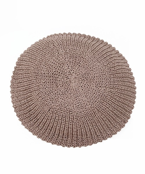 polcadot（ポルカドット）の「PAPER YARN BERET/軽くてシンプル編みベレー帽（ハンチング/ベレー帽・レディース・ブラック/パープル/グレイッシュベージュ/キャメル・FREE）」の3枚目の写真