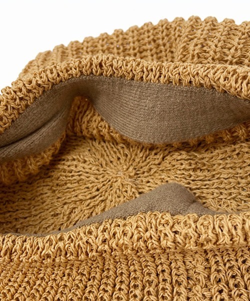 polcadot（ポルカドット）の「PAPER YARN BERET/軽くてシンプル編みベレー帽（ハンチング/ベレー帽・レディース・ブラック/パープル/グレイッシュベージュ/キャメル・FREE）」の7枚目の写真