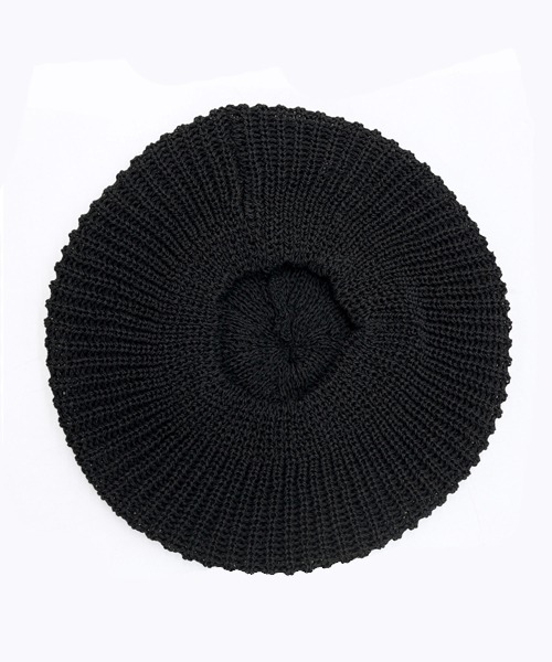 polcadot（ポルカドット）の「PAPER YARN BERET/軽くてシンプル編みベレー帽（ハンチング/ベレー帽・レディース・ブラック/パープル/グレイッシュベージュ/キャメル・FREE）」の8枚目の写真