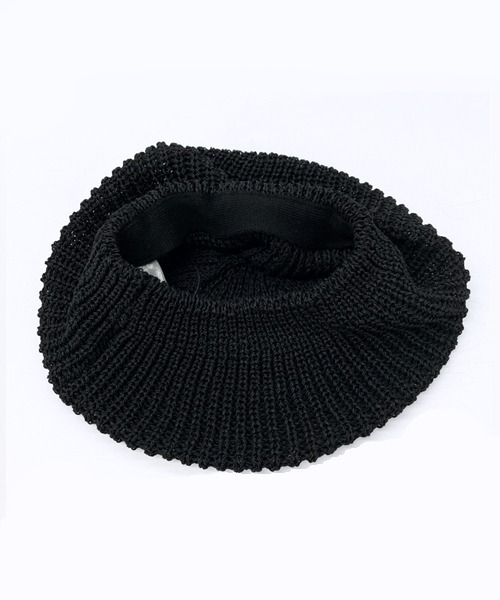 polcadot（ポルカドット）の「PAPER YARN BERET/軽くてシンプル編みベレー帽（ハンチング/ベレー帽・レディース・ブラック/パープル/グレイッシュベージュ/キャメル・FREE）」の9枚目の写真