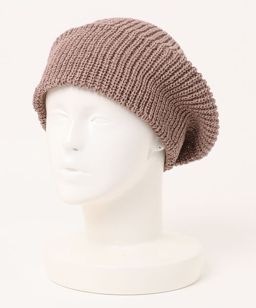polcadot（ポルカドット）の「PAPER YARN BERET/軽くてシンプル編みベレー帽（ハンチング/ベレー帽・レディース・ブラック/パープル/グレイッシュベージュ/キャメル・FREE）」の13枚目の写真