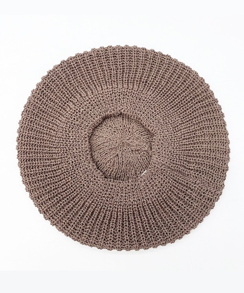 polcadot（ポルカドット）の「PAPER YARN BERET/軽くてシンプル編みベレー帽（ハンチング/ベレー帽・レディース・ブラック/パープル/グレイッシュベージュ/キャメル・FREE）」の11枚目の写真