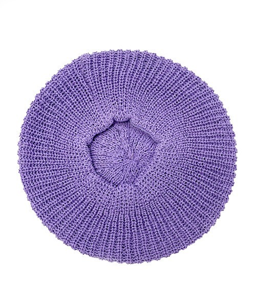 polcadot（ポルカドット）の「PAPER YARN BERET/軽くてシンプル編みベレー帽（ハンチング/ベレー帽・レディース・ブラック/パープル/グレイッシュベージュ/キャメル・FREE）」の15枚目の写真