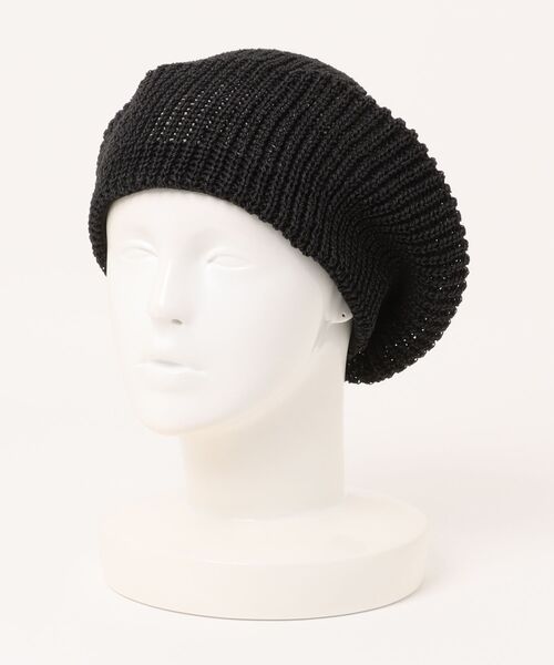 polcadot（ポルカドット）の「PAPER YARN BERET/軽くてシンプル編みベレー帽（ハンチング/ベレー帽・レディース・ブラック/パープル/グレイッシュベージュ/キャメル・FREE）」の17枚目の写真