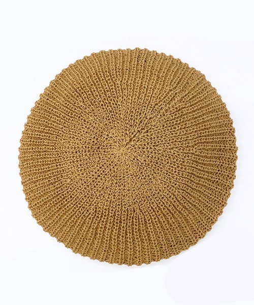 polcadot（ポルカドット）の「PAPER YARN BERET/軽くてシンプル編みベレー帽（ハンチング/ベレー帽・レディース・ブラック/パープル/グレイッシュベージュ/キャメル・FREE）」の19枚目の写真