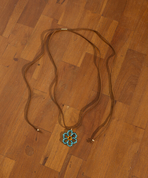 HELLO.SANFRANCISCO（ハローサンフランシスコ）の「【HELLO.SANFRANCISCO】フラワー2WAYネックレス（ネックレス・レディース・ブルー/ピンク/オレンジ・ONE SIZE）」の12枚目の写真