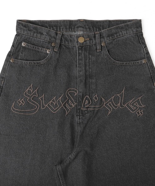 Figments（フィグメンツ）の「フロントエンブロバギーデニム（デニムパンツ・レディース・ブラック/ブルー・SMALL/MEDIUM/LARGE）」の16枚目の写真