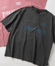 THRASHER（スラッシャー）の「【at】〔THRASHER スラッシャー〕GAME DIAMOND HEART LOGO S S PIGMENT TEE アソートパターンロゴ ピグメントTシャツ（Tシャツ/カットソー）」