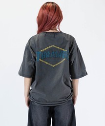 THRASHER（スラッシャー）の「【at】〔THRASHER/スラッシャー〕GAME DIAMOND HEART LOGO S/S PIGMENT TEE アソートパターンロゴ ピグメントTシャツ（Tシャツ/カットソー・メンズ）」