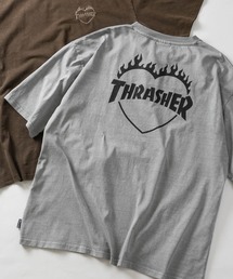 【at】〔THRASHER/スラッシャー〕GAME DIAMOND HEART LOGO S/S PIGMENT TEE アソートパターンロゴ ピグメントTシャツ