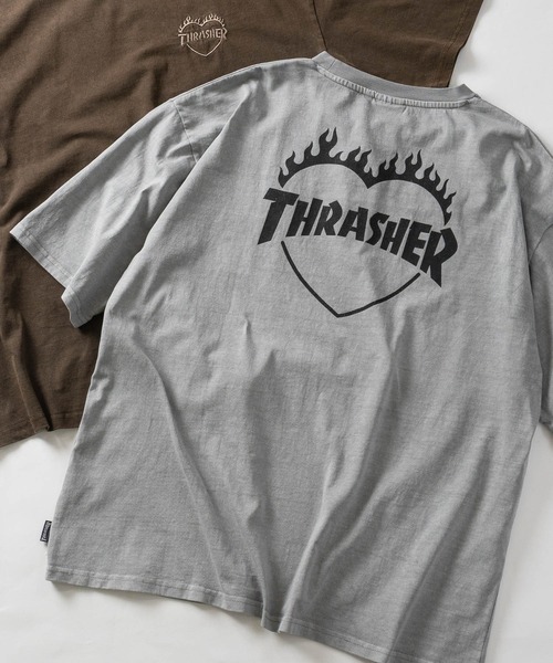 THRASHER（スラッシャー）の「【at】〔THRASHER/スラッシャー〕GAME DIAMOND HEART LOGO S/S PIGMENT TEE アソートパターンロゴ ピグメントTシャツ（Tシャツ/カットソー・メンズ・ブラック系3/ブラック系1/ピンク系2/ピンク系1/ブルー系1/ブルー系2/ブラック系4/ブラック系2/ブラウン系2/ブラウン系1/ブラック系8/ブラック系7/ブラック系6/ブラック系5/ピンク系3/ブルー系3/ブラウン系3/グレー系2/グレー系1/グレー系3/グレー系4・LARGE/MEDIUM）」の11枚目の写真