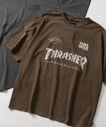 【at】〔THRASHER/スラッシャー〕GAME DIAMOND HEART LOGO S/S PIGMENT TEE アソートパターンロゴ ピグメントTシャツ