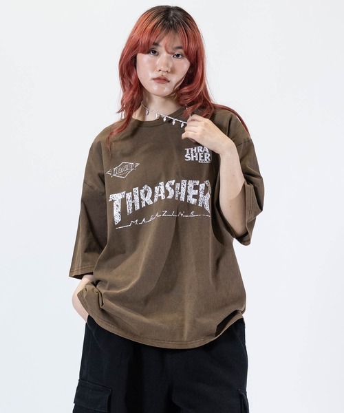 THRASHER（スラッシャー）の「【at】〔THRASHER/スラッシャー〕GAME DIAMOND HEART LOGO S/S PIGMENT TEE アソートパターンロゴ ピグメントTシャツ（Tシャツ/カットソー・メンズ・ブラック系3/ブラック系1/ピンク系2/ピンク系1/ブルー系1/ブルー系2/ブラック系4/ブラック系2/ブラウン系2/ブラウン系1/ブラック系8/ブラック系7/ブラック系6/ブラック系5/ピンク系3/ブルー系3/ブラウン系3/グレー系2/グレー系1・LARGE/MEDIUM）」の11枚目の写真