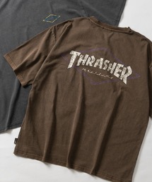 【at】〔THRASHER/スラッシャー〕GAME DIAMOND HEART LOGO S/S PIGMENT TEE アソートパターンロゴ ピグメントTシャツ