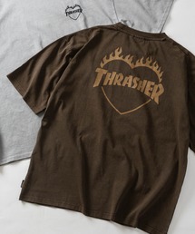 THRASHER（スラッシャー）の「【at】〔THRASHER スラッシャー〕GAME DIAMOND HEART LOGO S S PIGMENT TEE アソートパターンロゴ ピグメントTシャツ（Tシャツ/カットソー）」