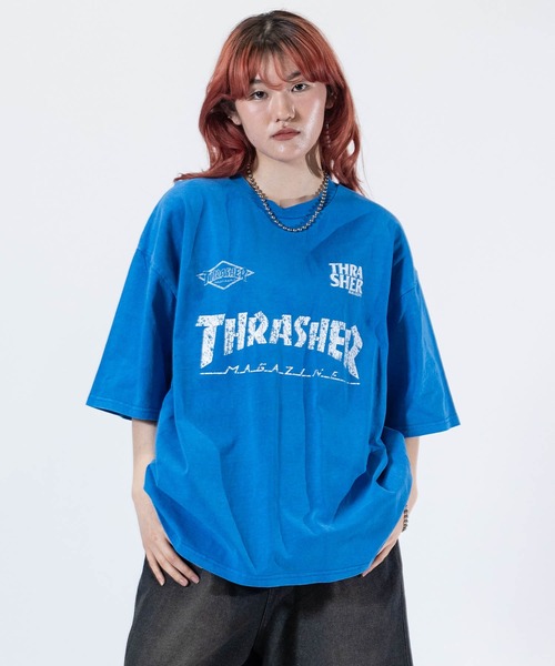 THRASHER（スラッシャー）の「【at】〔THRASHER/スラッシャー〕GAME DIAMOND HEART LOGO S/S PIGMENT TEE アソートパターンロゴ ピグメントTシャツ（Tシャツ/カットソー・メンズ・ブラック系3/ブラック系1/ピンク系2/ピンク系1/ブルー系1/ブルー系2/ブラック系4/ブラック系2/ブラウン系2/ブラウン系1/ブラック系8/ブラック系7/ブラック系6/ブラック系5/ピンク系3/ブルー系3/ブラウン系3/グレー系2/グレー系1・LARGE/MEDIUM）」の14枚目の写真