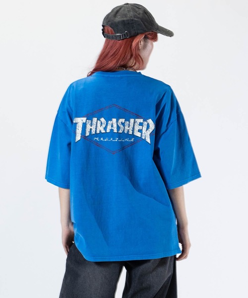 THRASHER（スラッシャー）の「【at】〔THRASHER/スラッシャー〕GAME DIAMOND HEART LOGO S/S PIGMENT TEE アソートパターンロゴ ピグメントTシャツ（Tシャツ/カットソー・メンズ・ブラック系3/ブラック系1/ピンク系2/ピンク系1/ブルー系1/ブルー系2/ブラック系4/ブラック系2/ブラウン系2/ブラウン系1/ブラック系8/ブラック系7/ブラック系6/ブラック系5/ピンク系3/ブルー系3/ブラウン系3/グレー系2/グレー系1・LARGE/MEDIUM）」の15枚目の写真