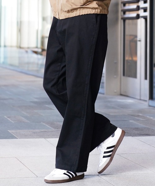ストレッチ ワイドシルエット イージーチノパンツ（チノパンツ