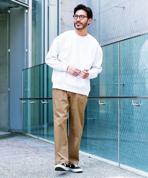 ストレッチ ワイドシルエット イージーチノパンツ（チノパンツ